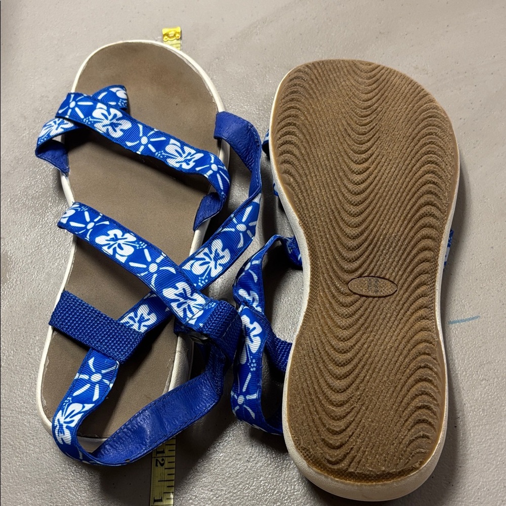Blue Floral Women's Sandals